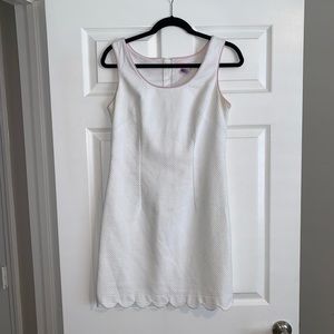 LILLY PULITZER white scallop hem shift dress